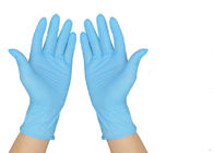 Găng tay dùng một lần chống trượt màu xanh, Găng tay Nitrile vô trùng Hoạt động linh hoạt nhà cung cấp