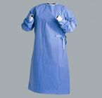 Áo choàng phẫu thuật vô trùng màu xanh chống vi khuẩn, áo choàng phẫu thuật bằng vải với 4 thắt lưng nhà cung cấp